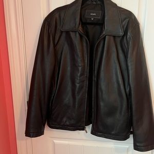 Women’s Alfani Black Leather Jacket Shirt Size M